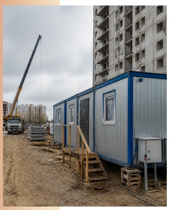 Аренда строительных вагончиков для рабочих в Хабаровске